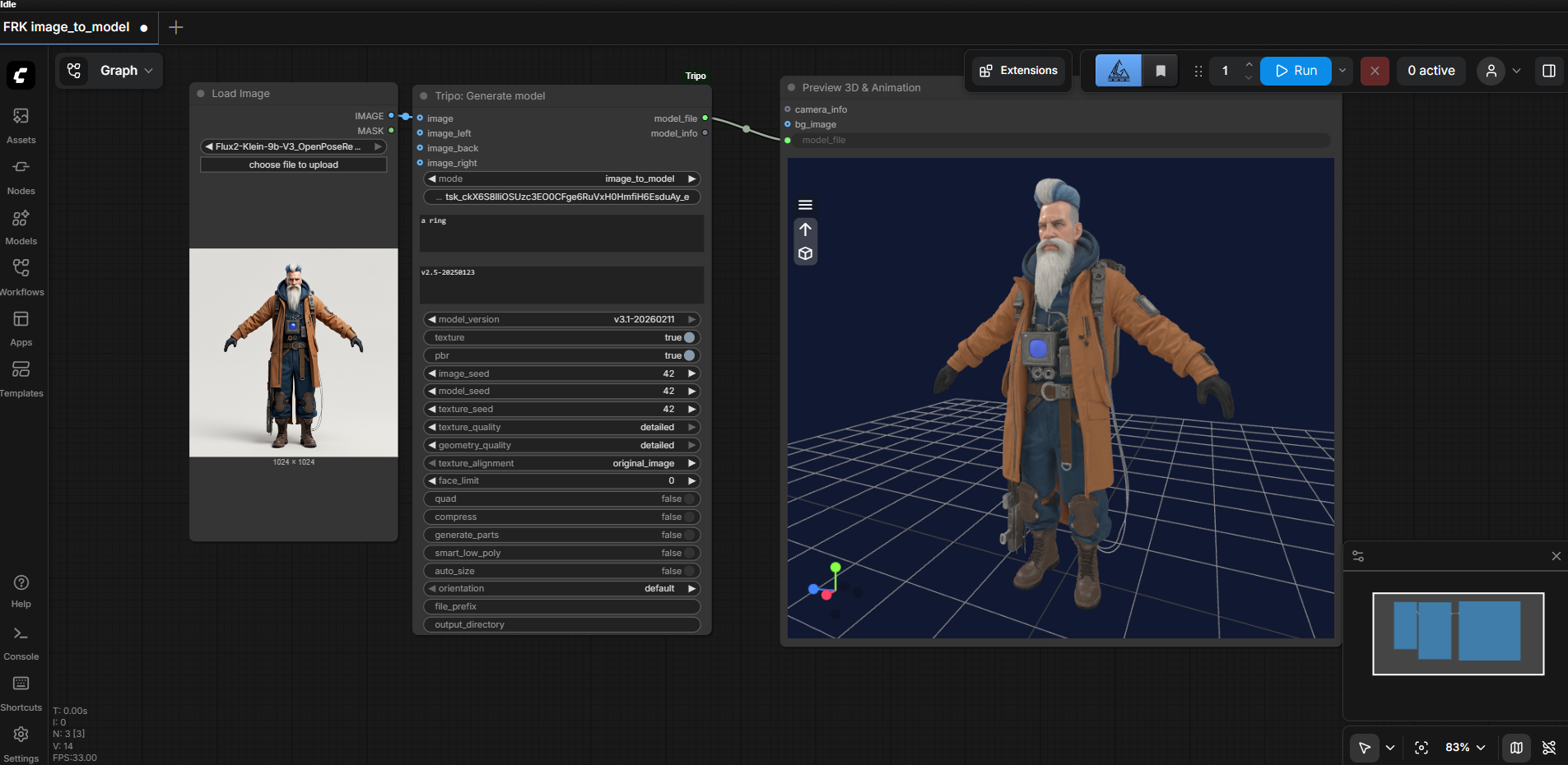 Exemple de génération IA 3D pour un character